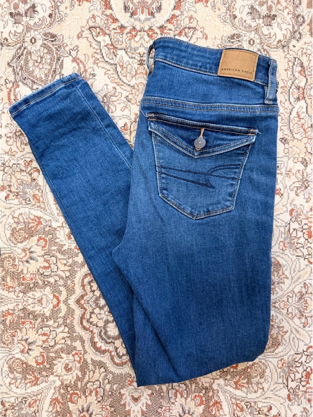 American eagle jegging flap button pockets skinny jeans